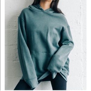 Joah Brown Empire Pullover Hoodie Evergreen Green Faded Vintage Wash Sweatshirt